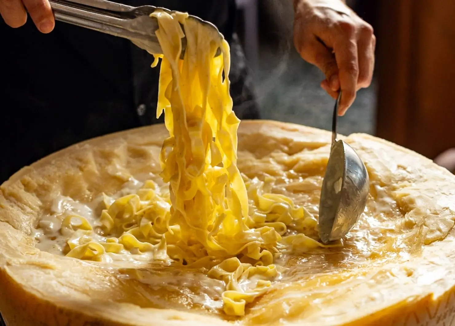 Roman Wolves signature dishes Cheese Wheel PastaOxtail LasagnaSpaghetti Carbonara